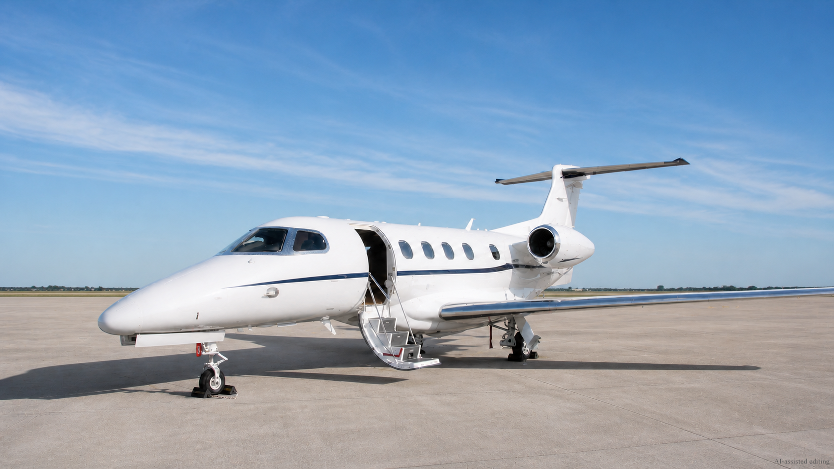 Phenom 300E from Lohn Aviation Executive on the Apron