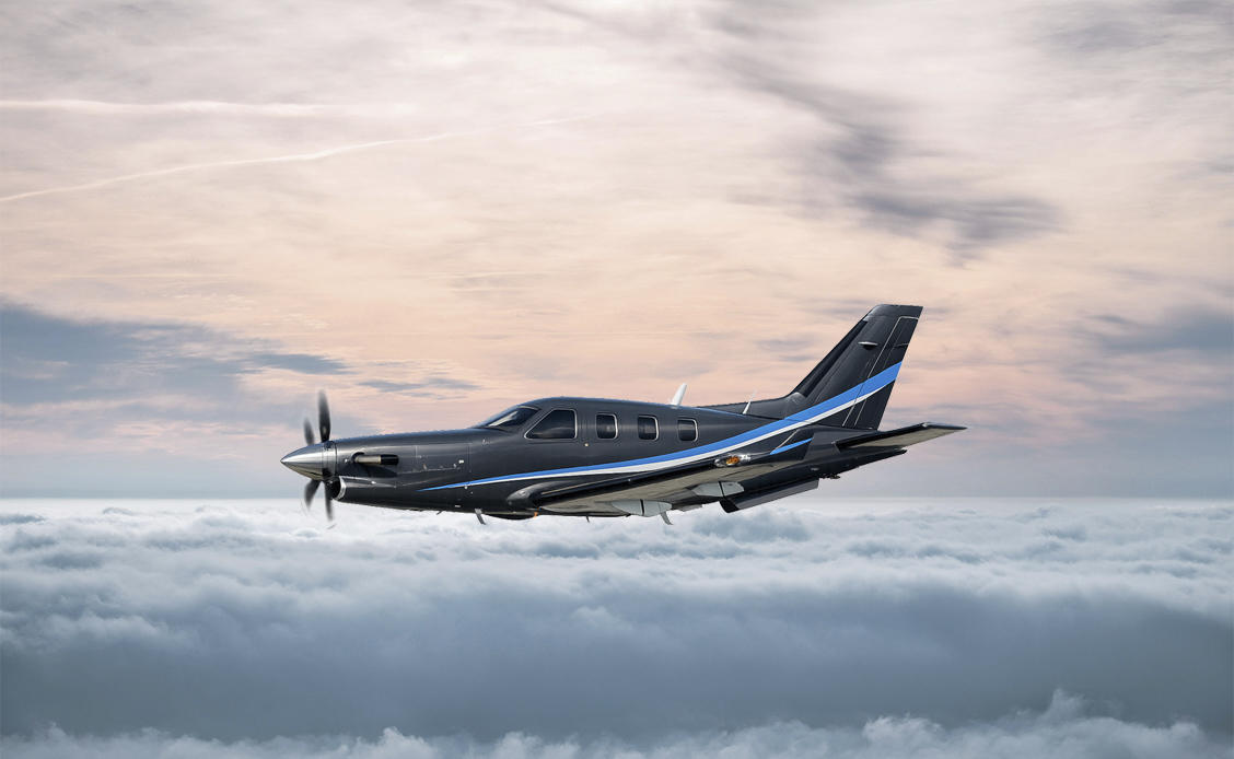 Daher TBM 960 in flight
