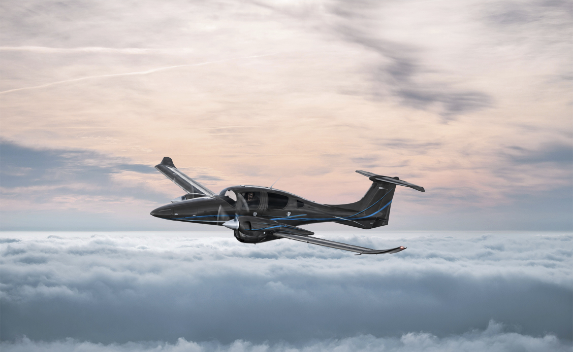 Diamond DA62 in flight